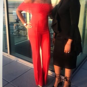 Fabulous off the shoulder, flare jumpsuit